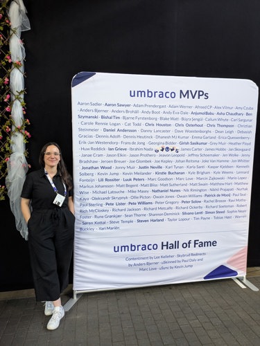 Carole Logan with the MVP wall 2026
